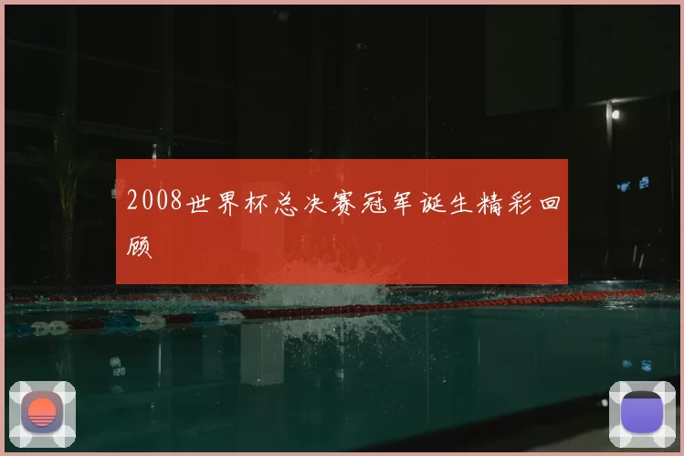 2008世界杯总决赛冠军诞生精彩回顾