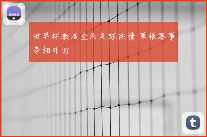 世界杯激活全民足球热情 草根赛事争相开打